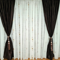 Draperia semiopaca de Culoare Wenge, varianta mai usaora a catifelei