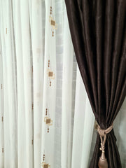 Draperia semiopaca de Culoare Wenge, varianta mai usaora a catifelei