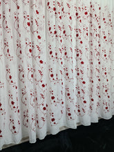 Perdea confectionata din in, alba cu flori rosii - CASABLANCA Perdea confectionata din in, alba cu flori rosii Casa Blanca Curtains & Drapes 45.00 CASABLANCA CASABLANCA