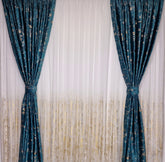 Set complet perdea si draperie, colectia Golden, varianta turcoaz - CASABLANCA Set complet perdea si draperie, colectia Golden, varianta turcoaz CASABLANCA 740.00 CASABLANCA CASABLANCA