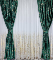 Set complet perdea si draperie, colectia Golden, varianta verde smarald - CASABLANCA Set complet perdea si draperie, colectia Golden, varianta verde smarald CASABLANCA 740.00 CASABLANCA CASABLANCA