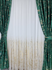 Set complet perdea si draperie, colectia Golden, varianta verde smarald - CASABLANCA Set complet perdea si draperie, colectia Golden, varianta verde smarald CASABLANCA 740.00 CASABLANCA CASABLANCA