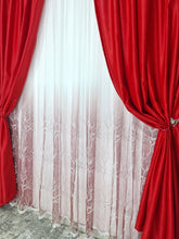 Perdea din tul in degrade de rosu, model Petru