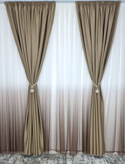 Draperie simpla grej blackout 90%, model Damian