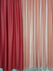 Draperie simpla rosie blackout 90%