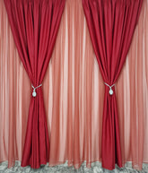 Draperie simpla rosie blackout 90%