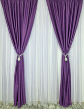 Set Ametist: voal mov si draperie simpla mov blackout 98%