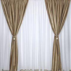Stoc limitat*Set Cosmin: Perdea Alba Stil Rustic si Draperie Catifea Crem Blackout 90% – Ideal pentru Living si Dormitor in Nuanțe Crem, Bej si Lemn Natur