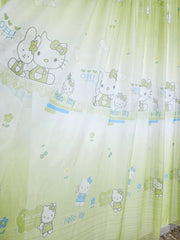Perdea din Voal Model Hello Kitty – Ideala pentru Camera Copiilor, Luminozitate si Design Jucaus
