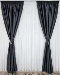 Colectia Hotel – Perdea Voal Alb si Draperie Gri Inchis Blackout 99% – ideal pentru livinguri si dormitoare in nunate de alb, gri sau negru