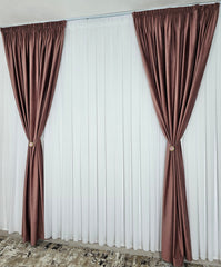 Draperie Catifea Roz Pudra Blackout 90% – Ideala pentru Living si Dormitor in Nuanțe Alb, Crem si Gri