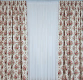 SuperPret*Set Magdalena – Perdea Voal Ivoire si Draperie Florala Roz- Confectionat pe Comanda