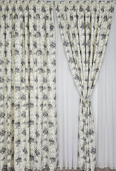 Ultimii 3m *Draperie Musa Blackout Ivoire Model Floral Gri