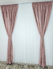 Draperie Roz Texturata cu Aspect de Vopsea Decorativa – Ideala pentru Living si Dormitor in Nuanțe Alb, Crem si Gri
