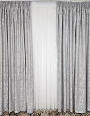 Draperie Venti gri deschis texturată cu aspect de vopsea decorativă