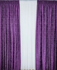 Draperie Venti Mov Texturata cu Aspect de Vopsea Decorativa – Ideala pentru Living si Dormitor in Nuanțe Gri, Crem si Mov