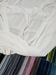 Perdea matase capucino, material moale plin ca textura