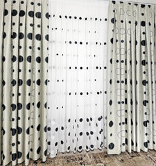 Draperie gri model buline cu doua fete blackout 80%