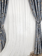 Perdea Dante din matase moale premium cu insertii argintii