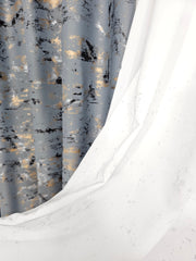 Perdea Dante din matase moale premium cu insertii argintii