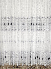 Perdea Leila din tul alb cu negru