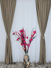 Set Barbara: perdea nesifonabilă din in cristal cu draperie simpla blackout 90% grej