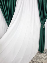 Perdea Premium Jorjet Alb, material plin ca textura, nesifonabila