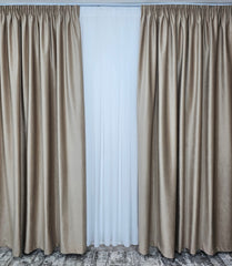 Draperie Premium Bej Catifea Garantat Opaca 100% blackout