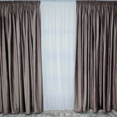 Draperie catifea cu reflexii gri-maro-violet blackout 90%