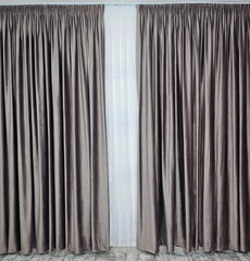 Draperie catifea cu reflexii gri-maro-violet blackout 90%