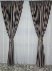 Draperie catifea cu reflexii gri-maro-violet blackout 90%