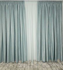 Draperie Lucy tip vopsea decorativa turcoaz