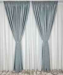 Draperie Lucy tip vopsea decorativa turcoaz