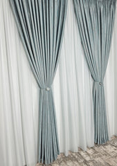 Perdea Lucy in bamboo turcoaz