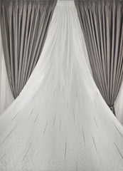 Perdea Leti din in cristal cu dungi gri