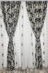 Draperie Jaguar blackout gri cu negru