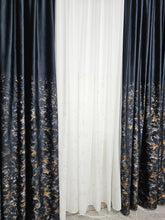 Draperie din catifea cu insertii - Negru model Velvet