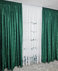 Draperie Los Angeles nisip verde smarald, semiopaca, tip vopsea decorativa