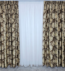 Draperie crem maro blackout 90% model travertin