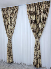 Draperie crem maro blackout 90% model travertin