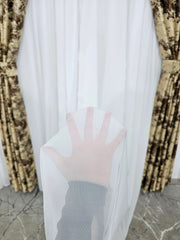 Perdea Melon Alb Imaculat din Voal Premium – ideala pentru livinguri cu canapele crem, gri deschis sau alb si mobilier alb sau lemn natur – confectionata pe comanda