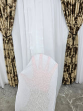 Perdea Marsilia alba usor lucioasa din material plin ca textura tip in cristal