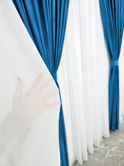 Black Friday Draperie din catifea albastra azur blackout 90%