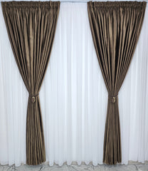 Black Friday Draperie din catifea maro deschis blackout 90%