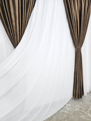 Black Friday Draperie din catifea maro deschis blackout 90%