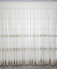 Perdea Amanda crem ivoire material plin ca textura tip in