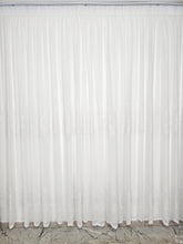 Perdea Carla alba cu broderie din in gros-material plin ca textura