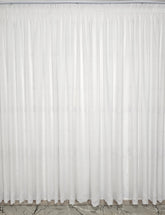 Perdea Timeea alba cu broderie material plin ca textura tip in