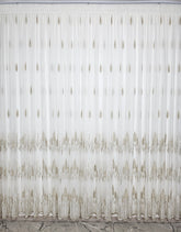 Perdea Anatolia din bamboo cu broderie bej