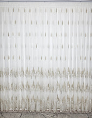 Perdea Anatolia din Bamboo cu Broderie Bej – ideala pentru livinguri cu canapele crem, bej sau cappuccino si mobilier lemn natur sau alb – confectionata pe comanda